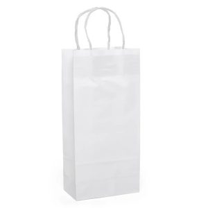 White Twisted Handle Paper Wine Bags (250/Pack)